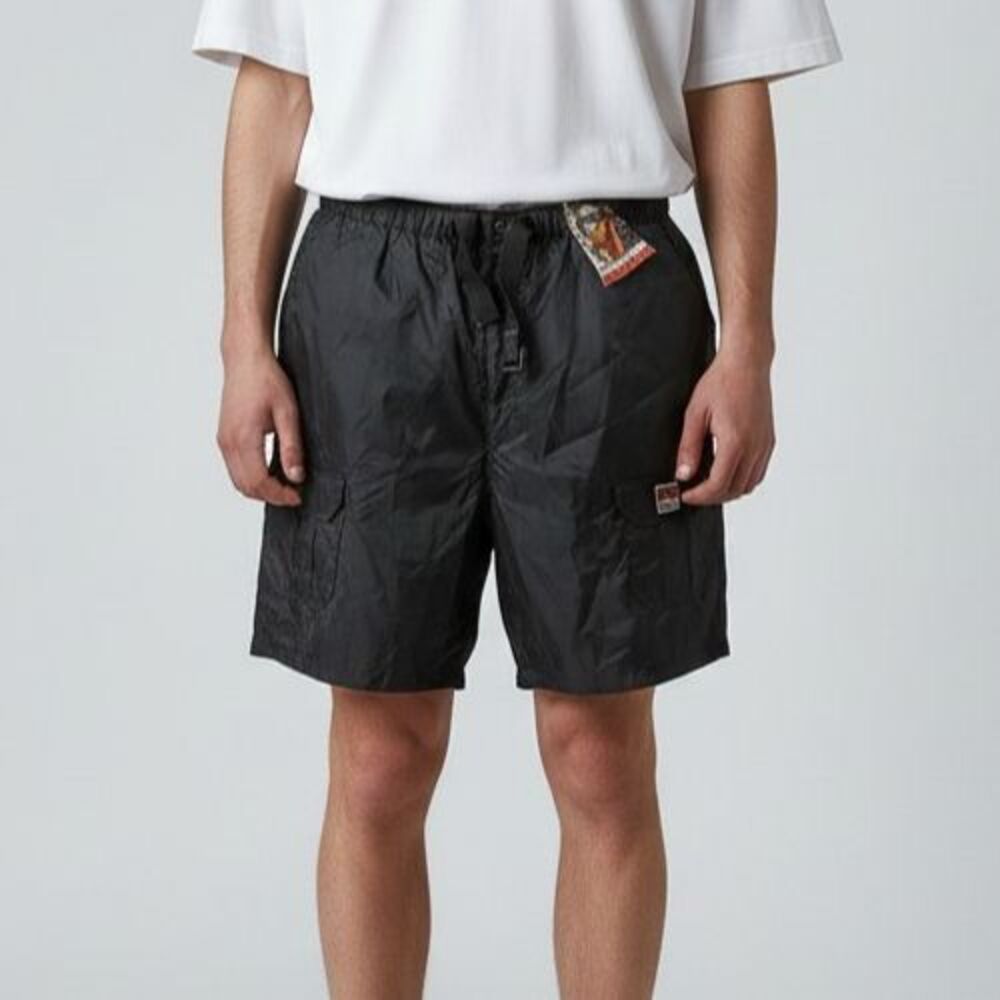 NEW Vintage Marlboro Unlimited Gear Black Nylon Cargo Shorts Men XXL Promo 90s